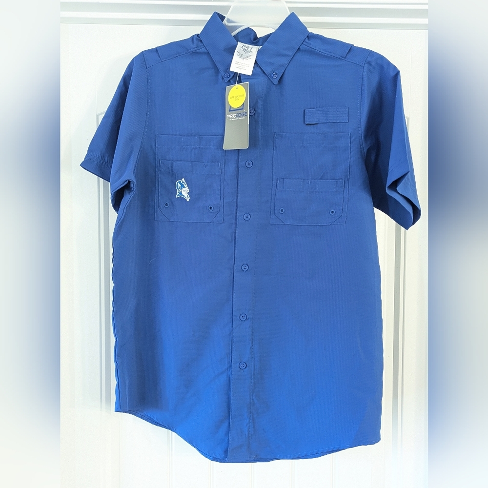 Men's Blue Short Sleeve Shirt